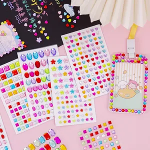 Colorful Self-Adhesive Rhinestone Stickers Acrylic Gem Crystal Decals For DIY Crafts Phone Case Notebook Decoration