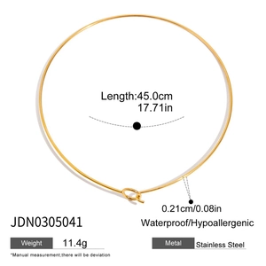 Detailed specs of the 45cm waterproof gold stainless steel hypoallergenic chain necklace