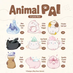 Animal Surprise Figure Crystal Stone Resin Ornament Desktop Decor Cute Miniature Diffuser Cartoon Figurine