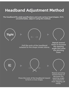 Guide for adjusting the tension of the knitted cartoon frog headband for a perfect fit
