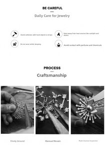 Care guide and manufacturing process infographic for titanium steel screw back earrings