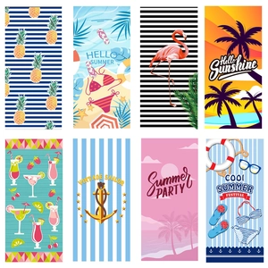 Microvezel Strandlaken Sneldrogend Super Absorberend Zachte Badhanddoek Voor Zomervakantie Reizen Bedrukte Patroon Unisex
