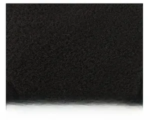 Detail of premium thick wool fabric texture on black winter baseball cap for men
