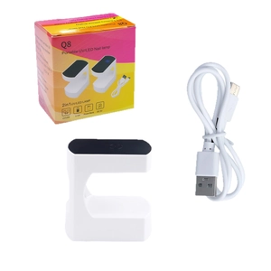 Portable Q8 UV/LED nail lamp with USB cable and retail box for professional manicure