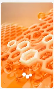 Makro-3D-Rendering von Graphen-Thermofutter mit hexagonaler Gitterstruktur zur Wärmespeicherung