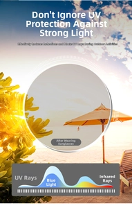 Functional lens detail showing UV protection and infrared blocking on cat eye sunglasses