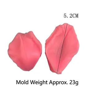 Macro detail of double-sided leaf silicone mold with texture for fondant cake decoration