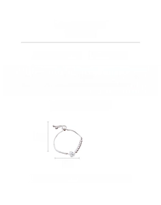 Detail view showing 3.6g pearl flower bracelet specs with copper metal floral charm