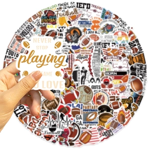 Set of 100 waterproof cartoon American football stickers for guitars and laptops