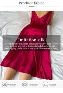 Détails du tissu en soie d'imitation brillante et instructions d'entretien de lavage