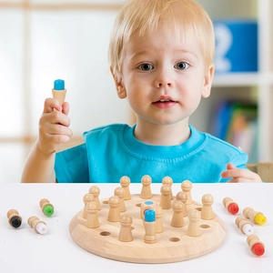 Wooden memory chess board game for kids concentration training and cognitive development