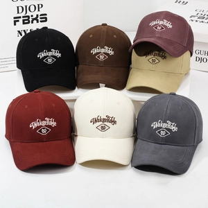 Classic hard-top baseball caps in six colors with WakgeRofe embroidery for men and women