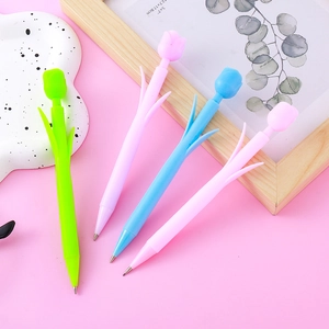 Tulip Flower Shape Mechanical Pencil Creative Press Type Plastic Writing Tool For Student School Office Cute Stationery