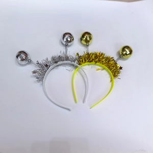 Cerchietto Palla Disco Con Stelle A Molla E Lustrini Glitter Per Festa Di Natale Capodanno Accessori Per Costumi