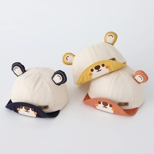 Cappellino Da Baseball Per Neonati Con Visiera Morbida In Cotone Orecchie Di Orso Ricamate Cappello Da Sole Regolabile
