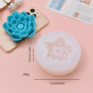 Lotus flower silicone mold for DIY candles and soaps with 11cm diameter lotus design