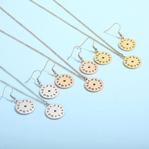 12 Zodiac constellation starburst compass pendant necklaces and earrings set in 3 colors
