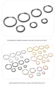 Detailed close-up of colorful round hoop earrings with polished mirror finish surface