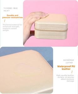 Waterproof PU leather jewelry box with anti-pressure structure and soft lining detail