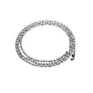 Titanium Steel Bamboo Bead Chain Necklace Minimalist 316L Stainless Steel Ball Chain For Men Women Fashion Jewelry Accessory