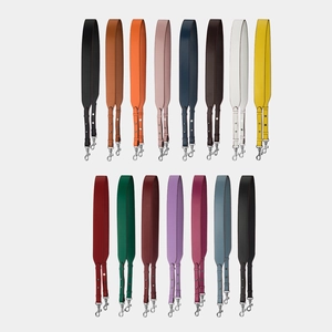 Adjustable faux leather bag straps in multiple colors with silver metal swivel hooks