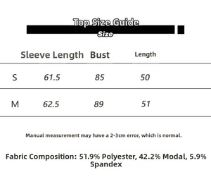 Detailed size chart and fabric composition for women's high-neck zip sweatshirt and pants set