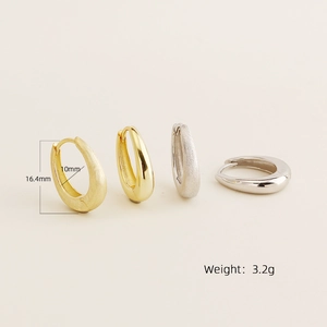 Minimalist s925 silver hoop earrings in gold and silver with matte and glossy finishes
