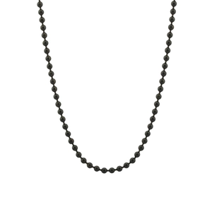 Polished black ball chain necklace in retro minimalist style for men and women