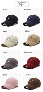 Detailed grid view showcasing eight color options for the embroidered cotton baseball cap