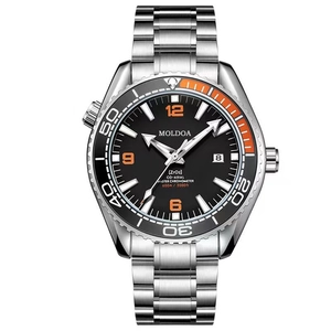 Men's Watch Stainless Steel Strap Luminous Calendar Waterproof Diver Style Sports Wristwatch Luxury Fashion Round Dial