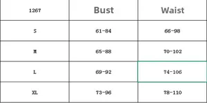 Detailed size chart for lace lingerie set including bust and waist measurements in cm