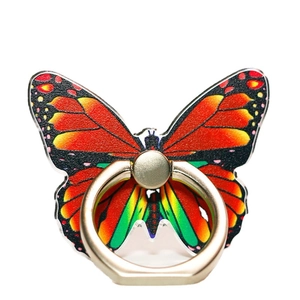 Colorful butterfly phone ring holder with 360 rotation and acrylic butterfly pattern