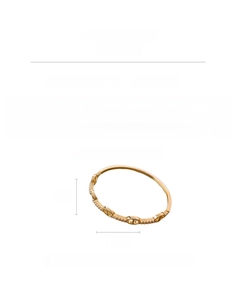 Detailed specs of gold plated zircon link bracelet with dimensions and weight info