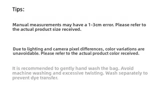 Detailed size guide and maintenance tips for the textured butterfly cosmetic bag