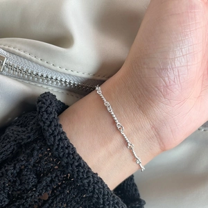 Minimalist Twist Chain Bracelet 925 Sterling Silver Elegant Simple Jewelry For Women Every Day Wear