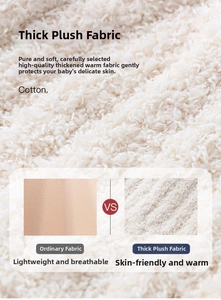 Detailed comparison of thick ivory teddy plush fabric versus standard cotton material