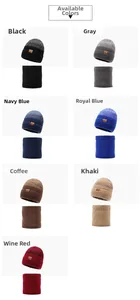 Set cappello in maglia e scaldacollo invernale con fodera in pile in vari colori