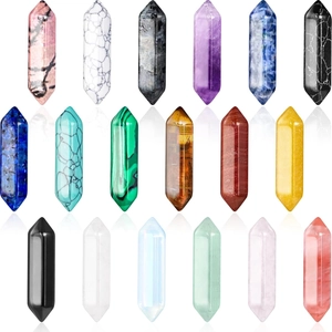 Hexagonal Crystal Stone Columns Double Terminated Point Natural Gemstone Polished Reiki Healing Meditation Home Decor spiritual Ornament