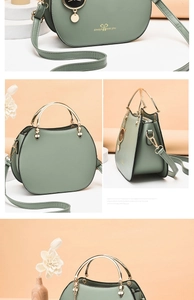 Close-up of cat-ear design handbag with gold metal handle and sweet floral decor