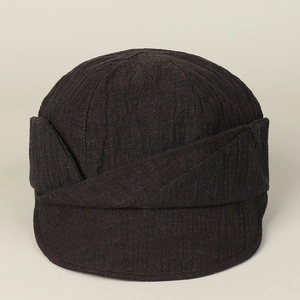 Women Newsboy Cap Pure Linen Textured Adjustable Breathable Foldable Japanese Style Vintage Octagonal Hat