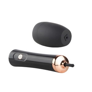 Dispositivo de belleza y torno eléctrico para uñas portátil en negro con metal de oro rosa