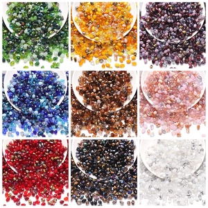 Colorful faceted teardrop glass beads in various colors for DIY jewelry making