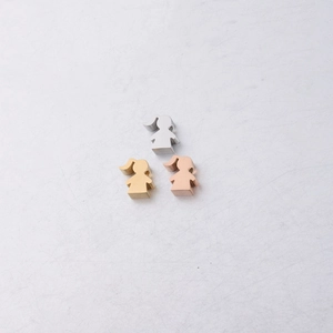 Girl Silhouette Charm 304 Stainless Steel Mirror Polished For DIY Necklace Bracelet Jewelry Making Accessory Crafting