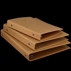 Vintage Kraft Paper Loose Leaf Binder Notebook Cover Refillable Diary Journal Organizer For Office School Stationery