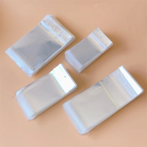 Clear OPP jewelry packaging bags with hanging holes and self-seal in multiple sizes