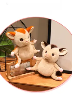 Close-up of soft plush sugar glider toys showing high-quality fabric and fluffy texture