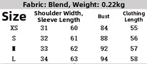 Tableau des tailles pour chemise ajustée femme avec effet froissé et dimensions précises