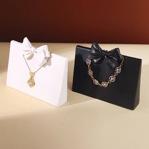 Resin Bow Knot Jewelry Display Stand Necklace Bracelet Organizer Creative Counter Props Minimalist Desktop Ornament