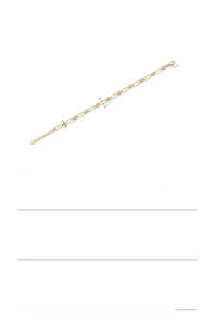 Detailed size specifications for 18K gold plated S925 silver moissanite paperclip bracelet