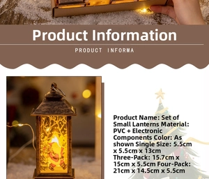 Detailed view of bronze Christmas lanterns with warm light and festive holiday patterns